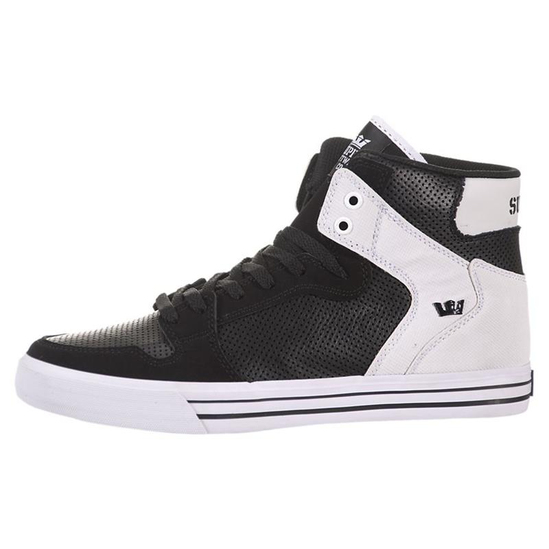 Zapatillas Altas Supra Argentina Hombre - VAIDER Negras Blancas (JLIZN-9471)